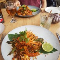 Main course, veggies, spice and tempeh, nuts at Nama in Mallorca