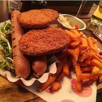Vegan schnitzel  at Einstein's in Chesterfield