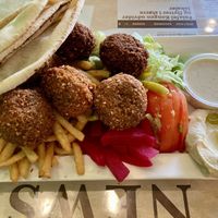 So so amazing and more than enough food!   at Falafel King in Aarhus