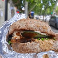 Tofu burger again. Really worth it and tastes like heaven at Rekalibracija Veganski in Novi Sad