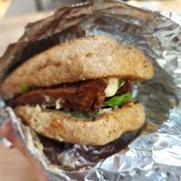 Double Seitan Hotdog at Rekalibracija Veganski in Novi Sad