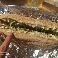 Classic hot dog at Rekalibracija Veganski in Novi Sad