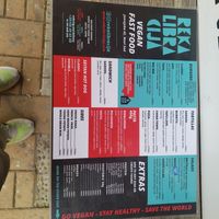 Eng menu at Rekalibracija Veganski in Novi Sad