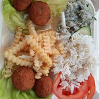 falafel, it was okay. at Rekalibracija Veganski in Novi Sad