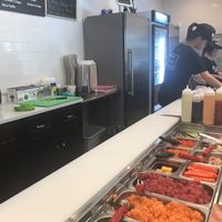 Everything made to order, assembly style at Oishii Poke in Philadelphia