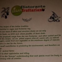 Menu opener for Veganfruttariano. at Veganfruttariano in Milan
