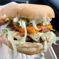 The vegan big mac at V Spot Diner in Adelaide