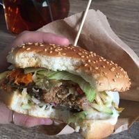 Burger at ZEN Vegan Burger in St Petersburg