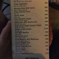 Menu. August 2018 at What Else Cafe in Hoi An