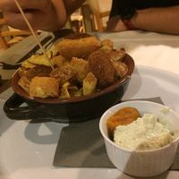 Falafel e polenta di ceci at Ecosteria Parco Santi Angeli in Santi Angeli