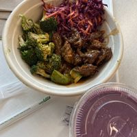 Tao bowl and Einstein smoothie  at Copper Branch in Quebec