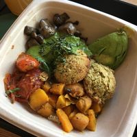 Quinoa Basil Pesto with avocado  at Gather Kitchen in Dallas