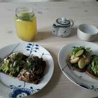 Open faced sandwiches, lemonade and tea at Yellow Rose in Copenhagen