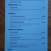 Menu part 2 at Yellow Rose in Copenhagen