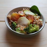 Wheat grain and vegetables (weekend brunch) at Yellow Rose in Copenhagen
