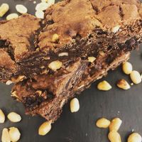 Peanut brownie at L'Incubateur de Fraîcheur in Paris