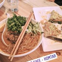 laksa and matcha croissant (too sweet) at Art Nature Cafe - Penang in Penang