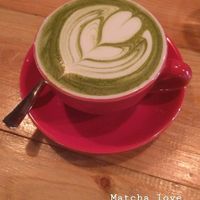 matcha hot drink at Art Nature Cafe - Penang in Penang