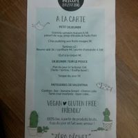 Menu at Welcome in Paris