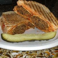 Vegan meatball panini at The Copper Q in Big Bear Lake