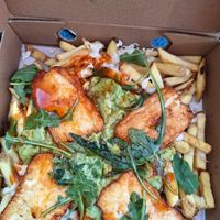 Haloumi and guacamole topped fries at The Square in St Just