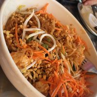 Pad Thai with no eggs, steamed noodles and replace the chicken with tofu. at Tin Drum Asian Kitchen in Newnan