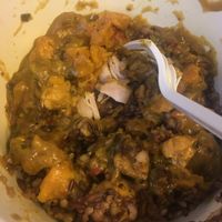 Chicken when I ordered a vegan meal from the menu at Pure - Waterloo in South East London