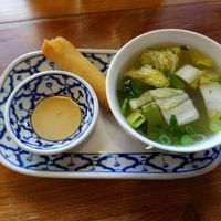 Vegan soup and mini veggie roll at Thai Ruby in Lady Lake