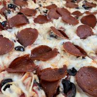 Close up thin crust  at 312 Pizza Company in Nashville