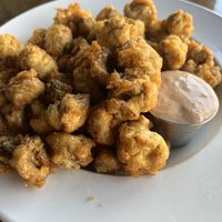 Deep fried mushrooms & the dipping sauce were amazing!   at 312 Pizza Company in Nashville