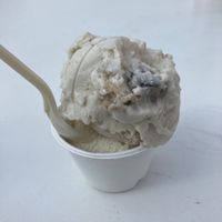 Cookie dough ice cream and fingertip underneath. Both so good!  at Monkeywrench in Salt Lake City