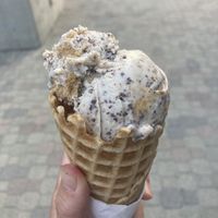 Nutterbutter ice cream in a waffle cone; so so good! Big peanut-butter chunks & can’t go wrong with PB and chocolate 😍  at Monkeywrench in Salt Lake City