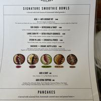 Menu  at Bom Bowls in Pai