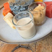 Blueberry pancakes  at Bom Bowls in Pai