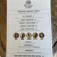 Menu  at Bom Bowls in Pai