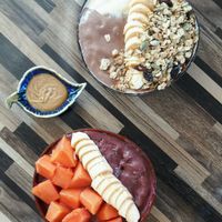snickers bowl + peanut butter and acai bowl without granola  at Bom Bowls in Pai