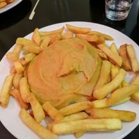 Vegan Shepherd's Pie and Chips at Orchid Vegetarian Cafe in Surfers Paradise