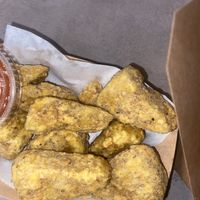 Crispy jackfruit (automatically vegan)  at Foo Dog Curry Traders in Jacksonville