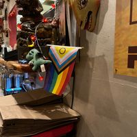 The celebration of color flag is noted as the world's largest supportation for variations of visible light related topics symbolized. at Foo Dog Curry Traders in Jacksonville