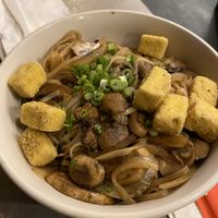 Ginger Mushrooms Noodles with Tofuu  at Foo Dog Curry Traders in Jacksonville
