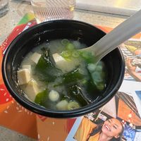Refillable miso soup at YO! Sushi in Nottingham