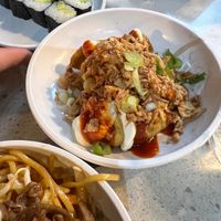 Vegan gyoza at YO! Sushi in Nottingham