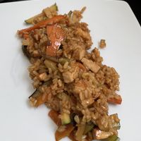 Arroz salteado con verduras y tofu at Blu Cafe in Santiago De Compostela