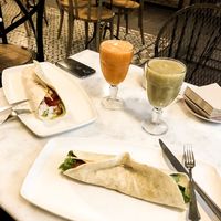 Yummy vegan options at Blu Cafe in Santiago De Compostela