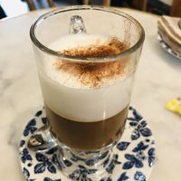 Cappuccino with plant milk at Blu Cafe in Santiago De Compostela