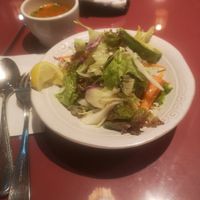 Salat, they will change dressing, and soup(don't think it is vegan!!) at Ganges in Osaka
