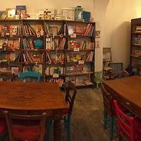 Back dining room with books to peruse. at Mangiamore in Reggio Emilia