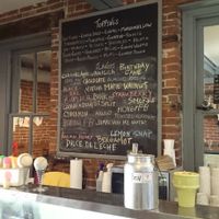 The board  at Bank Street Creamery in Easton