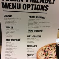 Vegan Options. at Panago Pizza - Gerrard St in Toronto