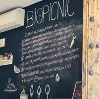 Smoothie board  at BioPicnic in Ronda